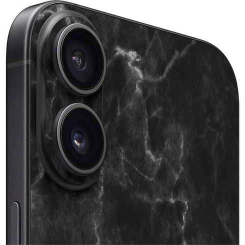 Black Marble iPhone 16 Plus Skin